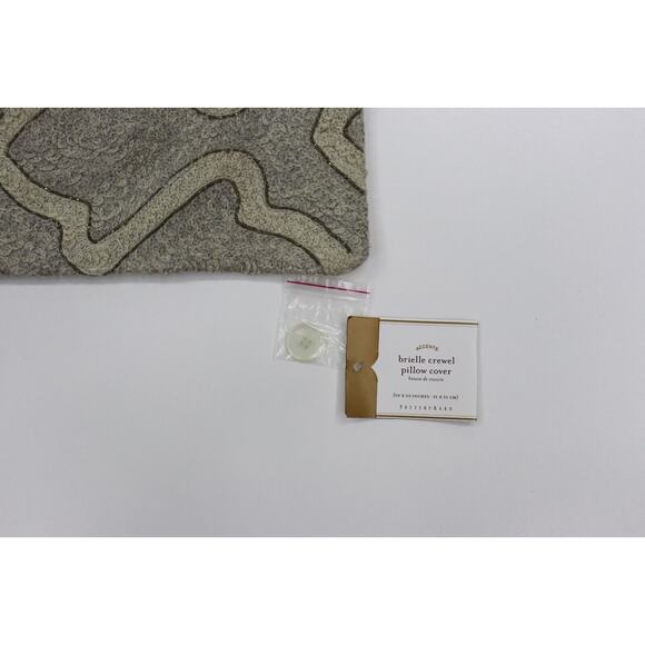 New NWT Pottery Barn Beaded Swirl Pillow Cover Hand Embellished Beaded 20 x 20 - Picture 2 of 8